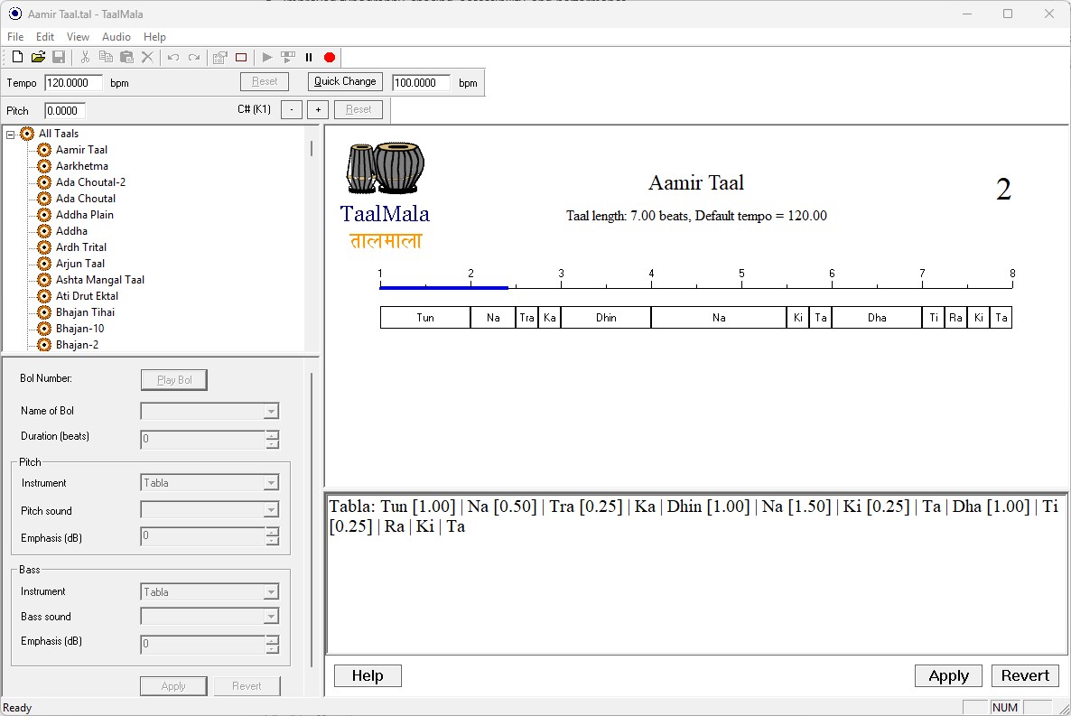 TaalMala running on Windows